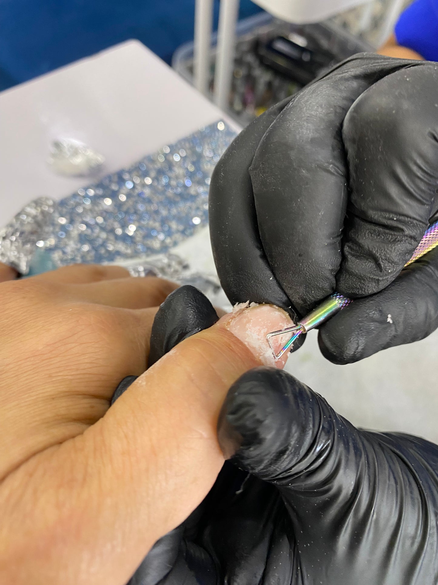 Retiro uñas con acrilico